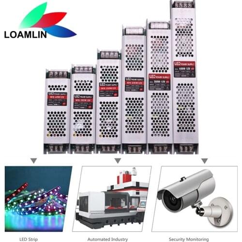 Ultra Thin DC12V/24V LED Power Supply Driver Transformers 60W 100W 150W 200W 300W AC190-240V Driver For LED Strips Light