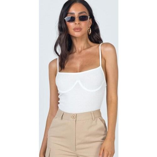 Women Spaghetti Strap Solid Color Ribbing Sexy Backless Bodysuit Summer One Piece Slash Neck Skinny Beach Female Bottom Shirt