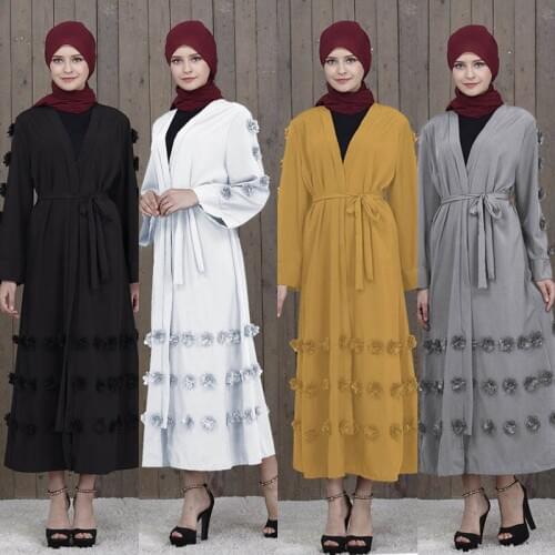 Dubai Abaya Muslim Dress for women Embroider Robe Knitting Dubai Abaya Dresses Kaftan Abaya Dress Brand Fashion islamic clothes