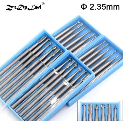 ZtDpLsd 2.35mm Shank Corn Milling Cutter Tungsten Steel Carbide Mill Engraving Tungsten Mill Bits Cutter Steel Alloy Straight