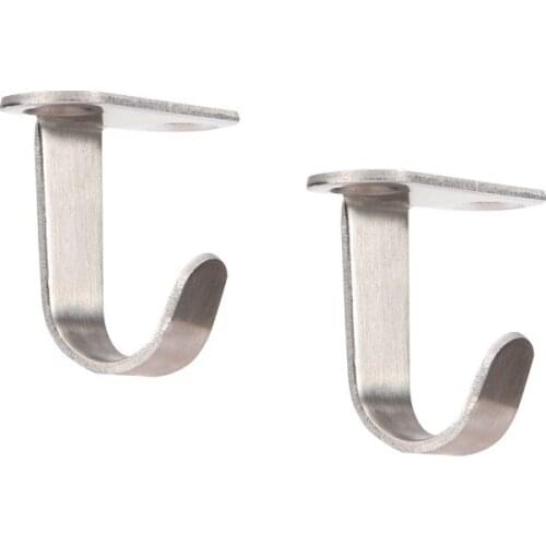 10pcs/lot Hardware Stainless Steel J Shape Single Hook For Ceiling Cabinet Top Hanger Cloth Towel Robe