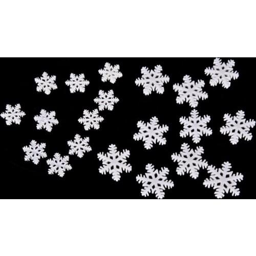 10PCS Merry Christmas Ornaments Sale White Snow Flake Resin Flat Backs Craft Mini Xmas Decoration Supplies New Year Navidad