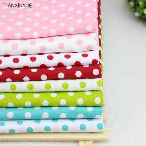 100% Cotton Fabric for Sewing Patchwork Quilting Tissue Kids 8 pcs Dot Bedding Fabric Tilda Doll Cloth 40* 50 cm pillow Fabric