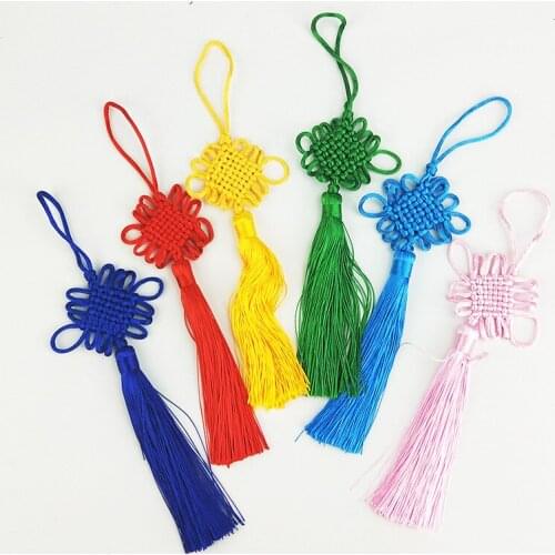 2pcs/lot Chinese Knot Tasses flower Tassel Trim Decorative Garment For Curtains Home Decoration accessoriesl Silk fringe bang