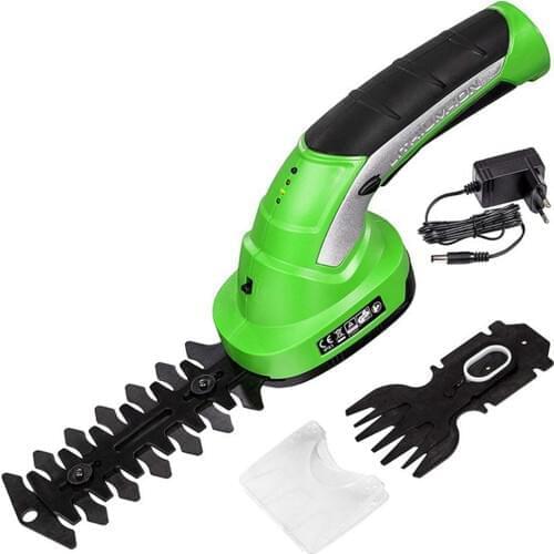 2 in 1 Rechargeable Hedge Trimmer Power Tools 7.2V Combo Lawn Mower Grass Cutter Cordless Garden Tools