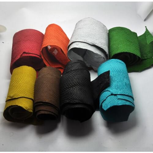 45x10cm big size 4pcs/lot genuine salmon fish skin piece nature leather for DIY decoration material