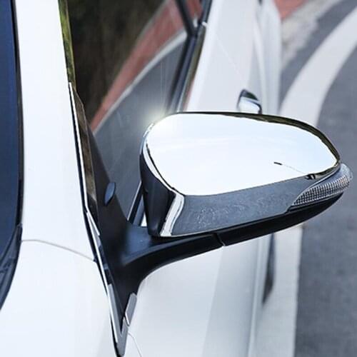 For Toyota VERSO 2013 2014 2015 2016 2017 ABS Chrome Car Side Door Rear View Mirror Cover Trim Car Styling Accessories 2pcs