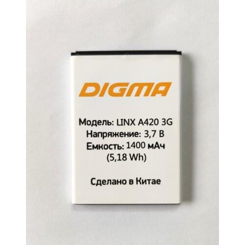 AZK 1PCS 1400mAH High Quality Battery for Digma LINX A420 3G smartphone Battery Rechargeable Li-ion battery