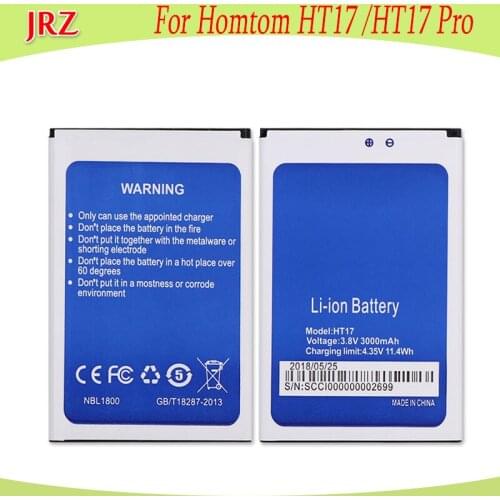 For HOMTOM HT17 Battery for HOMTOM HT17 Pro Batterie Bateria Accumulator AKKU High Capacity 3000mAh