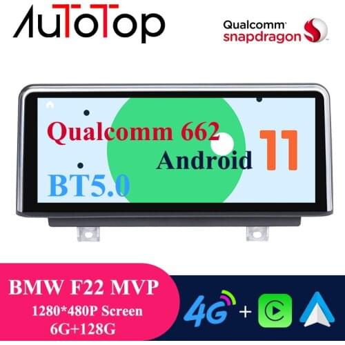 AUTOTOP 8.8" Android 11 Snapdragon 662 Car Audio for BMW 2 Series F22 F45 NBT EVO 6G+128G Carplay BT 5.0 GPS Navigation 4G Wifi