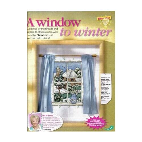 Free delivery Top Quality popular counted cross stitch kit a window to winter snow