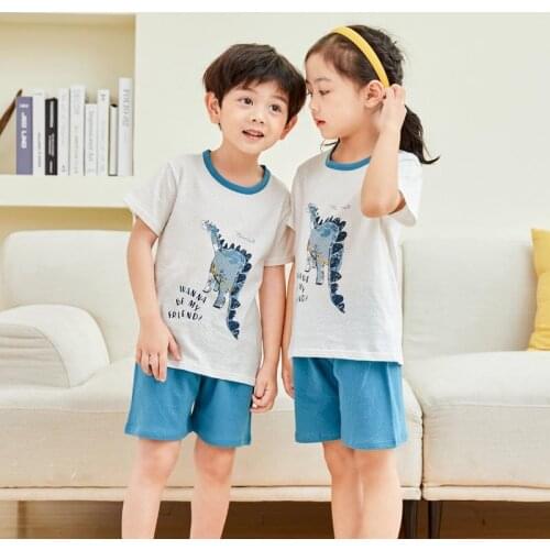 Kids Pajamas 2020 Summer Boys Sleepwear Suit Nightwear Baby Girl Clothes Animal Cartoon Pajama Sets Childrens Pyjamas