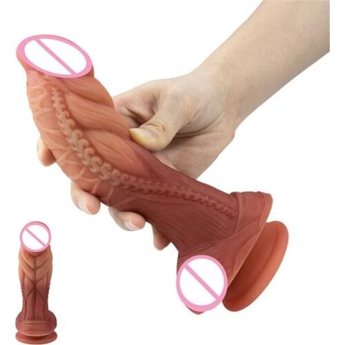 Dildo Realistic Soft Silicone Penis G Spot Stimulate Skin Feeling Big Dick Suction Cup Females Masturbation Sex Toys For Women