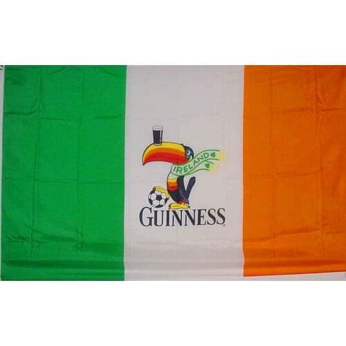Ireland Irish Guinness Guiness Beer Flag 3x5FT banner 100D 150X90CM Polyester brass grommets custom flag