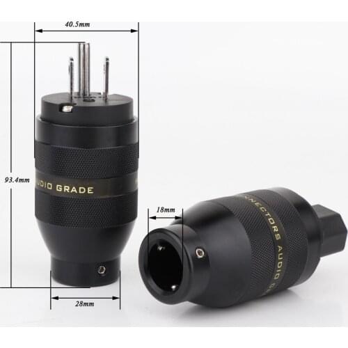 Hifi Rhodium Plated Brass US Version Power Cable Plug Hi-end US AC Mains Power Connector Grade US Plug