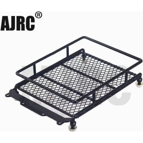 1/10 RC Car Rock Crawler Metal Roof Rack Luggage Carrier with LED Lights Bar for TAMIYA D90 CC01 AXIAL SCX10 RC Luggage Rack