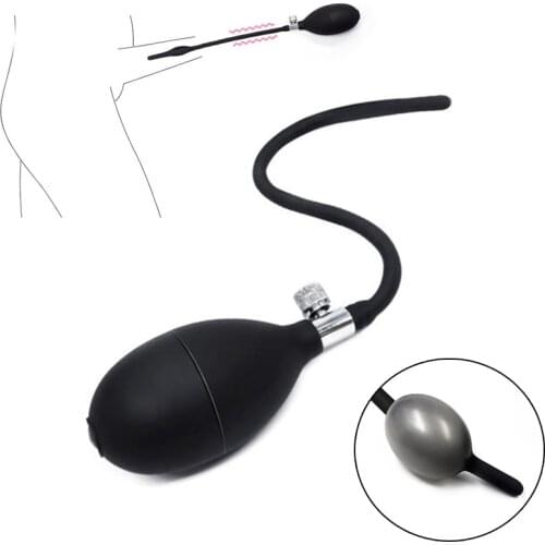 Inflatable Male Urethral Catheter Silicone Penis Plug Inflate Urethral Sound Dilators Penis Insert Chastity Sex Toys For Men Gay