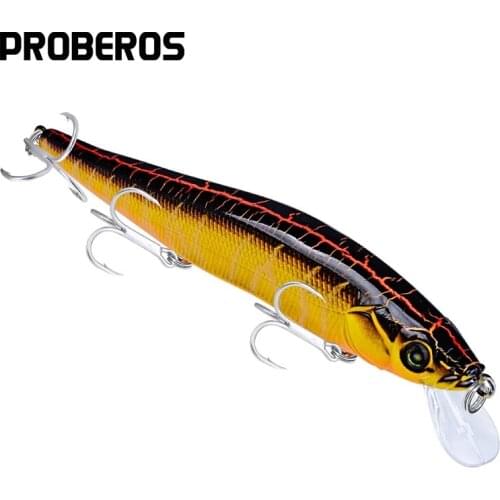 PROBEROS Minnow Fishing Lure 12cm 14.5g Jerkbait Artificial Bass Baits 3D Life-like Eye Swimbait Crankbait Trout Bass Tackle