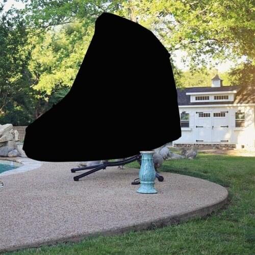 F2TE 73Inch Outdoor Hanging Chaise Lounge Cover Courtyard Patio Lounger Swing Chair Stand Curved Steel Hammock Waterproof