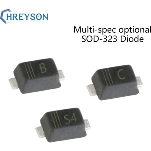 100Pcs SMD Schottky Barrier Diode RB520S-30 B 1N4148WT T4 B5819WT S4 USCD024H RB521S-30 1N5819WT S4 40V 2A SOD-523