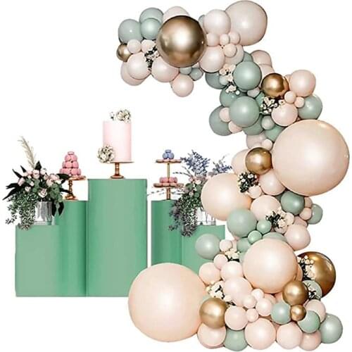 117Pcs/Set Retro Green Balloon Olive Green Balloon Garland Arch Kit for Wedding Birthday Balloons Baby Shower Party Decorations
