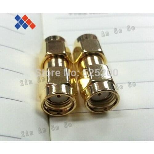 20pcs RP-SMA adapter RP SMA plug male to RP SMA male plug (female pin )straight connector adapter
