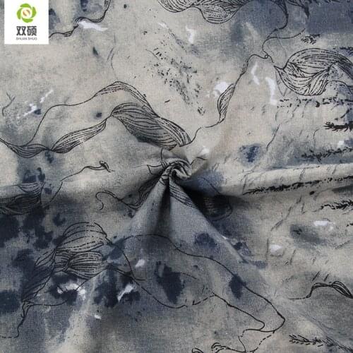 2016 Ink Printed Cotton linen Fabric, Ethnic Women linen Cloth,Decoration Fabric ,Tea table linen Fabric Laptop table cloth M70