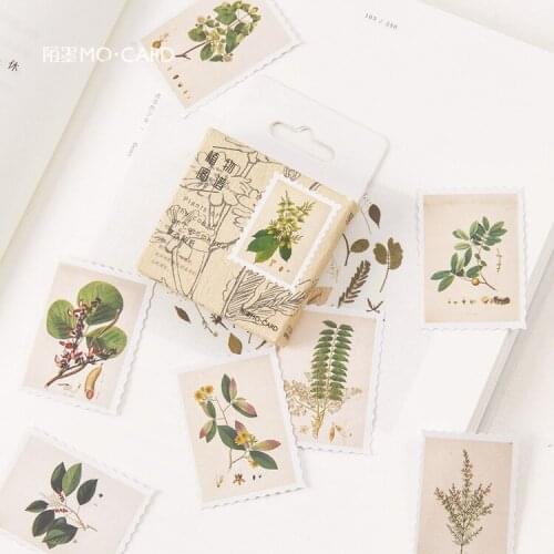 45 pcs/Set Novelty Plant Atlas Paper Sticker Decoration DIY Handmade Arts Craft Sticker Christmas gift