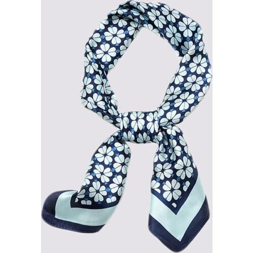 New Cute Floral Design Women Square Foulard Small Print Bandana Scarf Headwear Soft Handkerchief