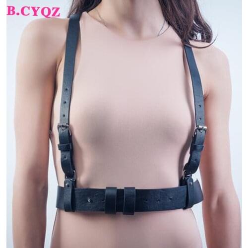 B.CYQZ Sexy Harness Woman Suspender Stocking Gothic Costume Punk Clothing Garter Club Rave Adjustable Belt Lingerie Bondage