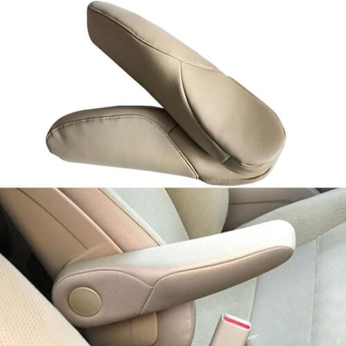 For Honda CRV CR-V 2010-2017 2pcs/pair Synthetic Leather Seat Armrest Cover Shell Trim Black Beige Color Car Styling Accessories