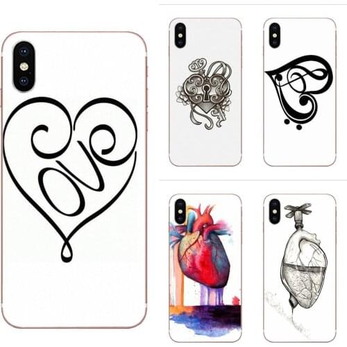 For LG G5 G6 K10 K40 K8 Q60 K50 Q7 Q6 LG G7 ThinQ V40 V30 V20 V10 2018 Power 2 3Q Stylus Soft Silica Gel Love Heart Tattoo Art