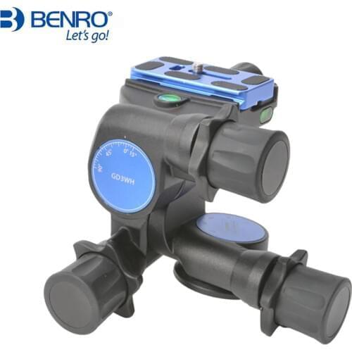 Benro GD3WH Head Gear Drive 3 Way Head Three-Dimensional Heads For Camera Tripod Max Loading 6kg