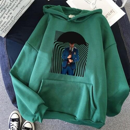 Umbrella Academy Harajuku Hoodies Womens Print Men Hooded Tops Oversized Streetwear Pullovers Loose Sweatshirt Warm