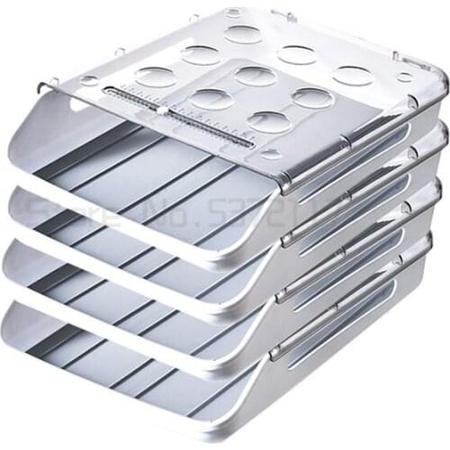 Refrigerator egg storage box drawer type fresh keeping egg box superimposed with plastic egg shelf with cover