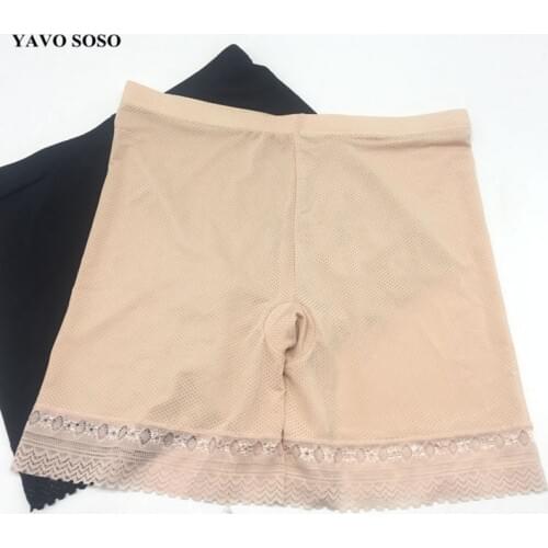 Summer plus size 6XL jacquard Sexy lace shorts women short Mesh Security Anti-Lugging