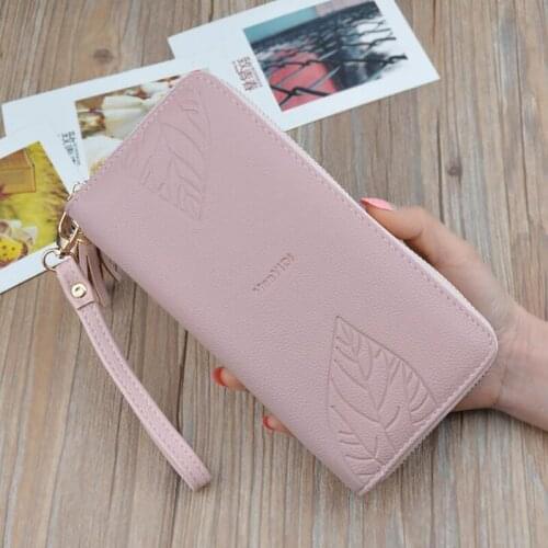 Fashion Leather Women Wallet Clutch Long Zipper Coin Bag Card Holder Big Female Purse Tassel Strip Women Wallets For Girls