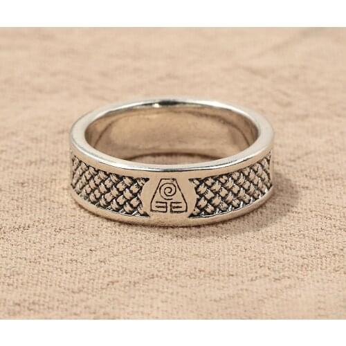 Trend The Signs Of The Elements Ring Women Thai Silver Viking Vintage Men Jewelry Geometric Charm Male Rings Gift