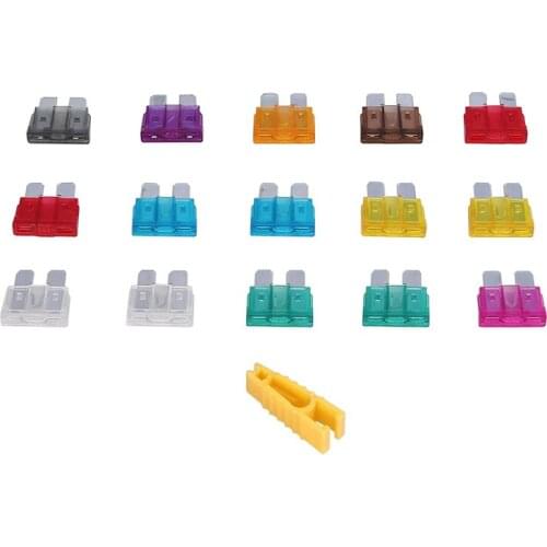 140pcs/set Blade Fuses Car Electric Fuse Assortment Kit 2A 3A 5A 7.5A 10A 15A 20A 25A 30A 35A 40A Medium ATO Blade Fuses