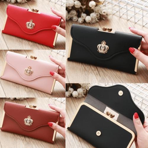 Women Casual Leather Clutch Long Wallet PU Card Holder Lady Purse Envelope Bag Handbag