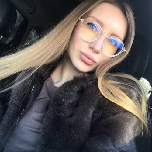 Round Glasses Women Transparent Clear Fashion Decorative No Degree Lens Big Armacao De Computer Eyeglasses Frames For Female