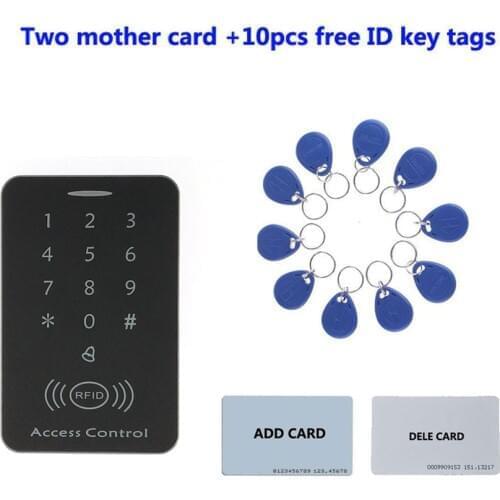 Plastic Access Control dull polish Keypad ID 125Khz Standalone Access Control 1000 user 2pcs mother card 10pcs ID tags,min:1pcs