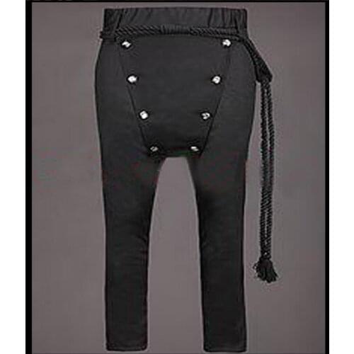 Plus Size Mens Clothing Spring And Autumn Front Fly Patch Trousers Harem Pants Low Pants Straight Singer Costumes Hot 2020 New