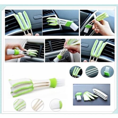 2PCS Car Air Conditioner Vent Outlet Cleaning Brush SLIT Cleaner Duster Brush for Chevrolet Miray Caprice Agile Stingray Aveo5