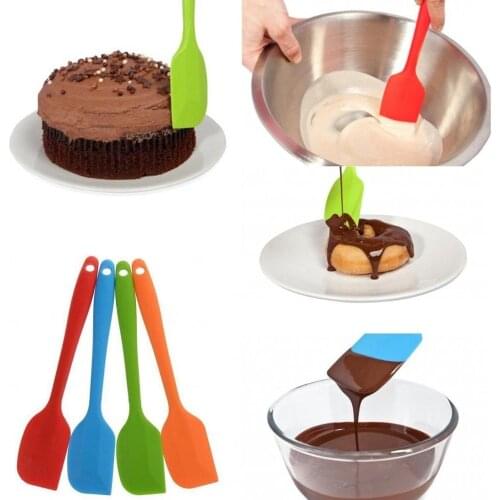 1Pc Multicolor Food Grade Non Stick DIY Butter Cooking Silicone Spatula Cookie Pastry Scraper Cake Baking Spatula
