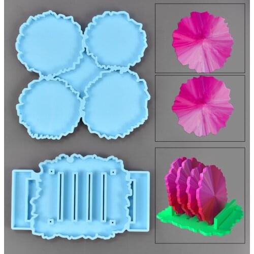 Silicone Epoxy Resin Mold Irregular Wave Coaster Mat Casting Mould for Resin DIY Crafts Decoration Making Tools