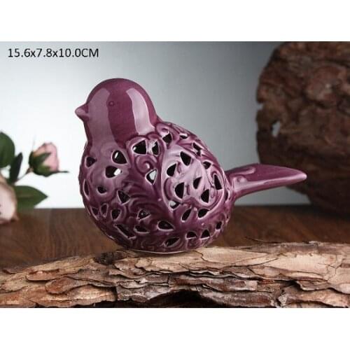 Modern Porcelain Purple Big Bird trinket trinket baratija حلية орнаментальный