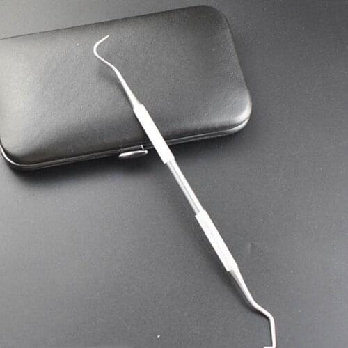 1 Piece Double-End Hook Stainless Steel Dental Probe Professional Hygiene Oral Care Teeth Clean Hygiene Tools