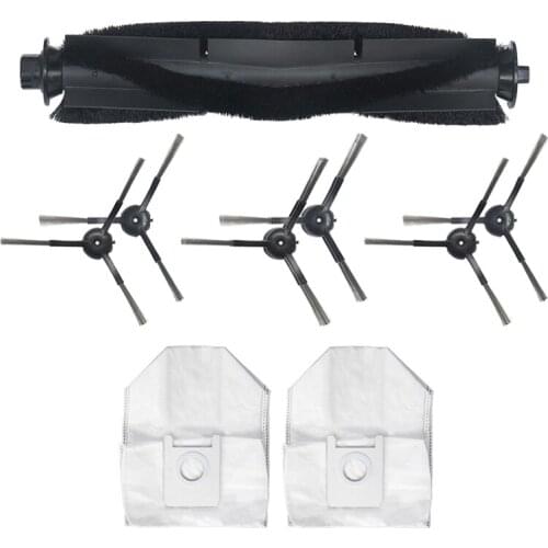 TOP!-9Pcs for Roidmi EVE Plus Robot Vacuum Cleaner Main Brush Side Brush Dust Bag Replacement Parts