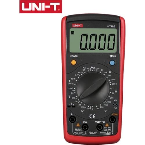 UNI-T UT39E Modern Digital Multimeter 19999 word reading shows 0.05% basic DCV accuracy Data saving Automatic shutdown